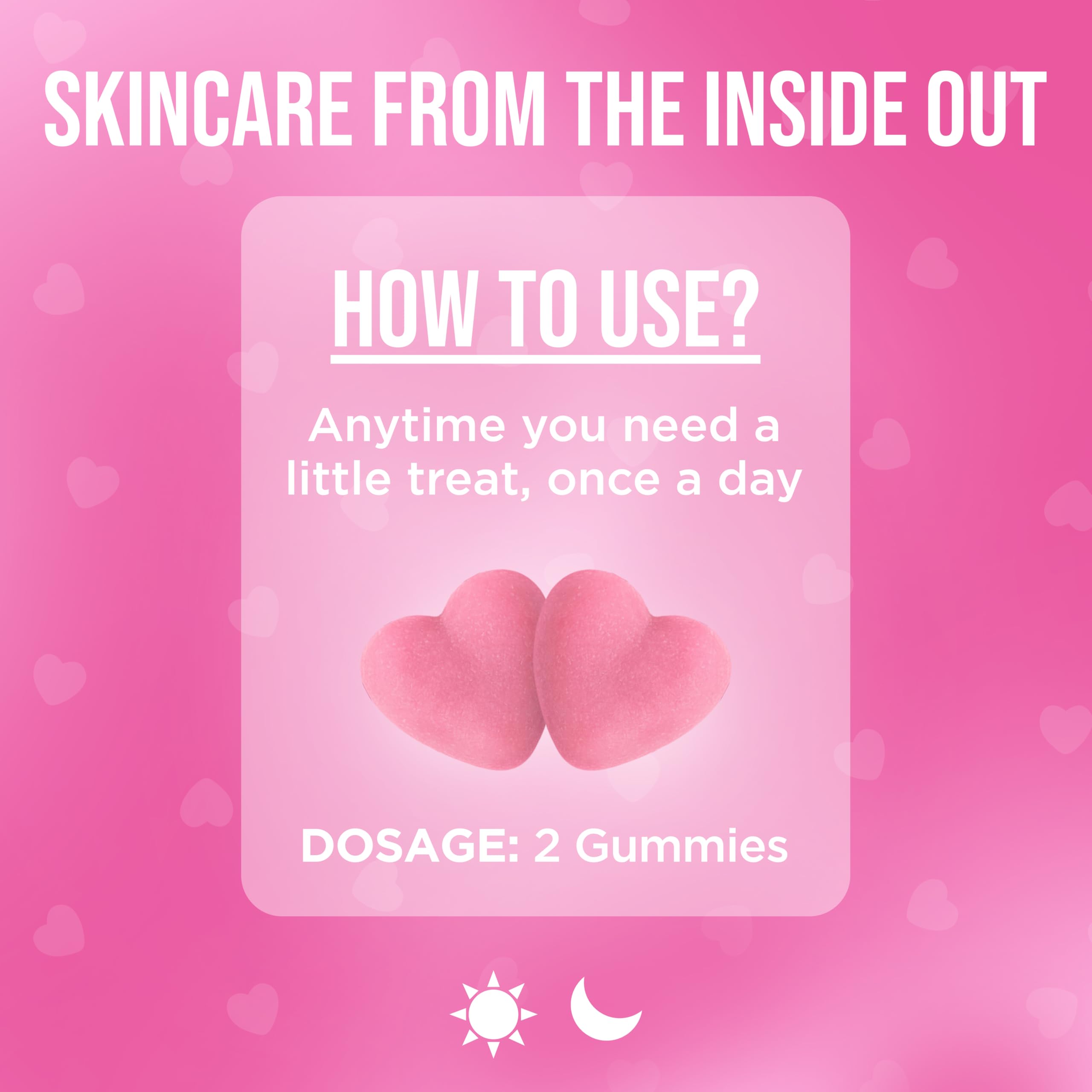 It Girl Vitamins Skin Gummies ingredients panel featuring multi collagen and antioxidants