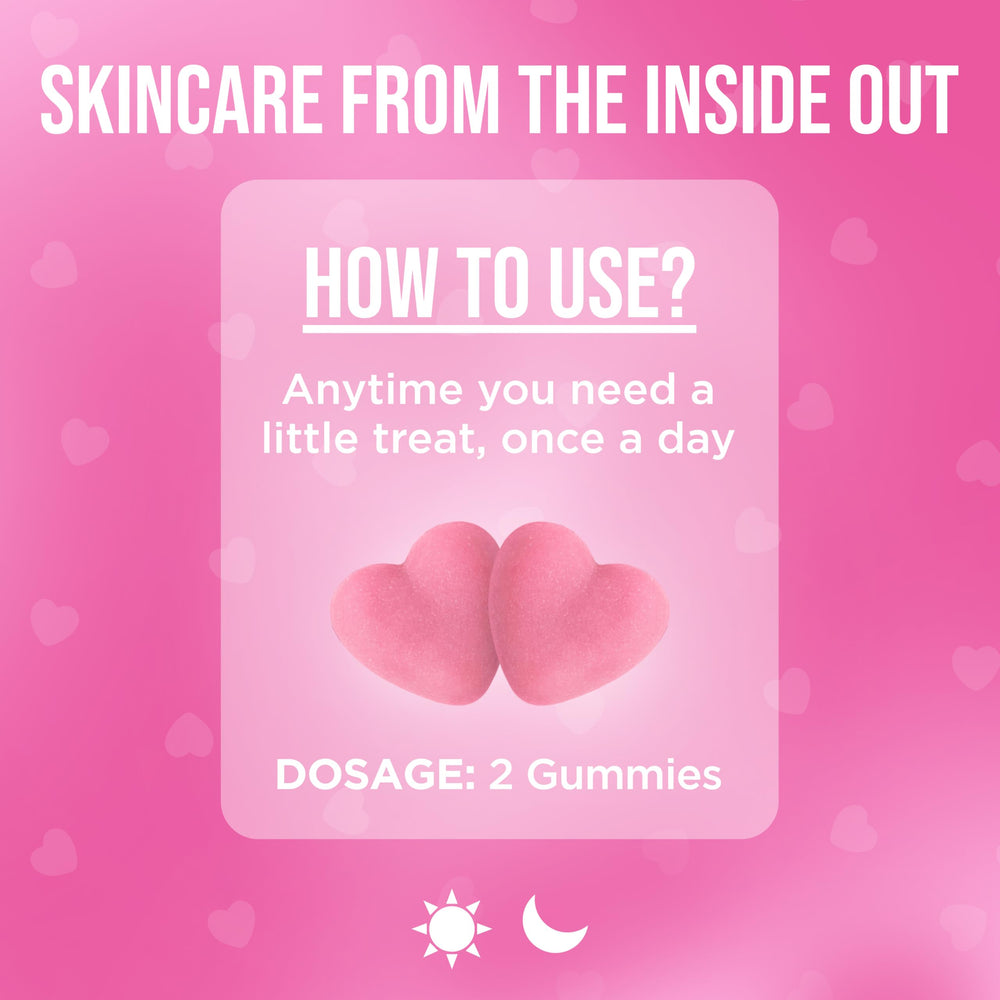 It Girl Vitamins Skin Gummies ingredients panel featuring multi collagen and antioxidants