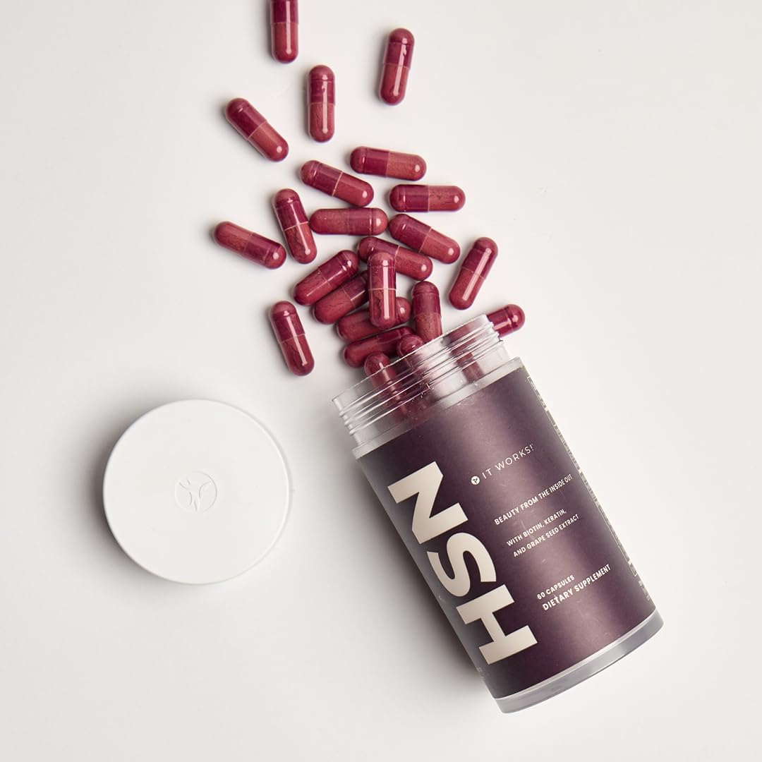 It Works! HSN capsules on a clean surface for easy daily intake