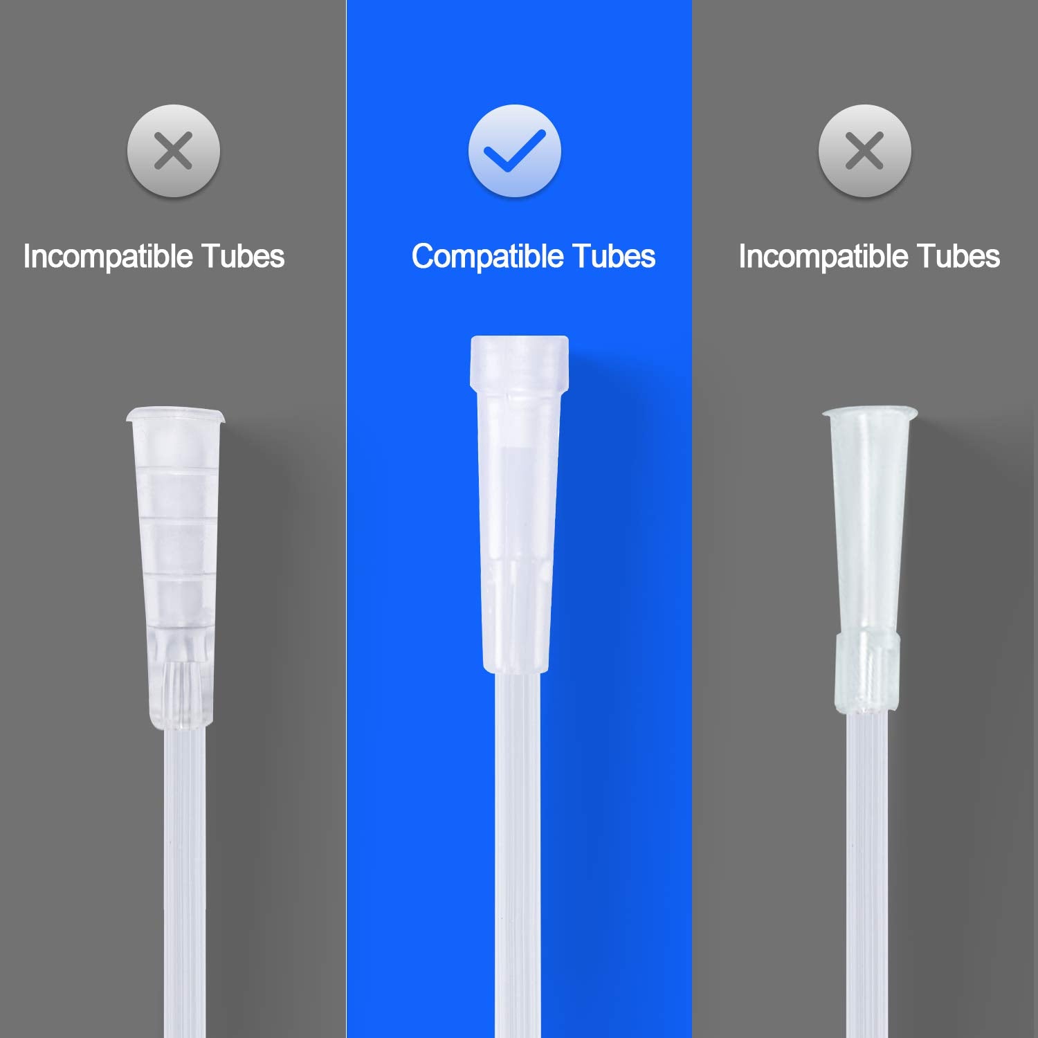 ItAll oxygen tubing swivel enables easy hose-to-hose connection.