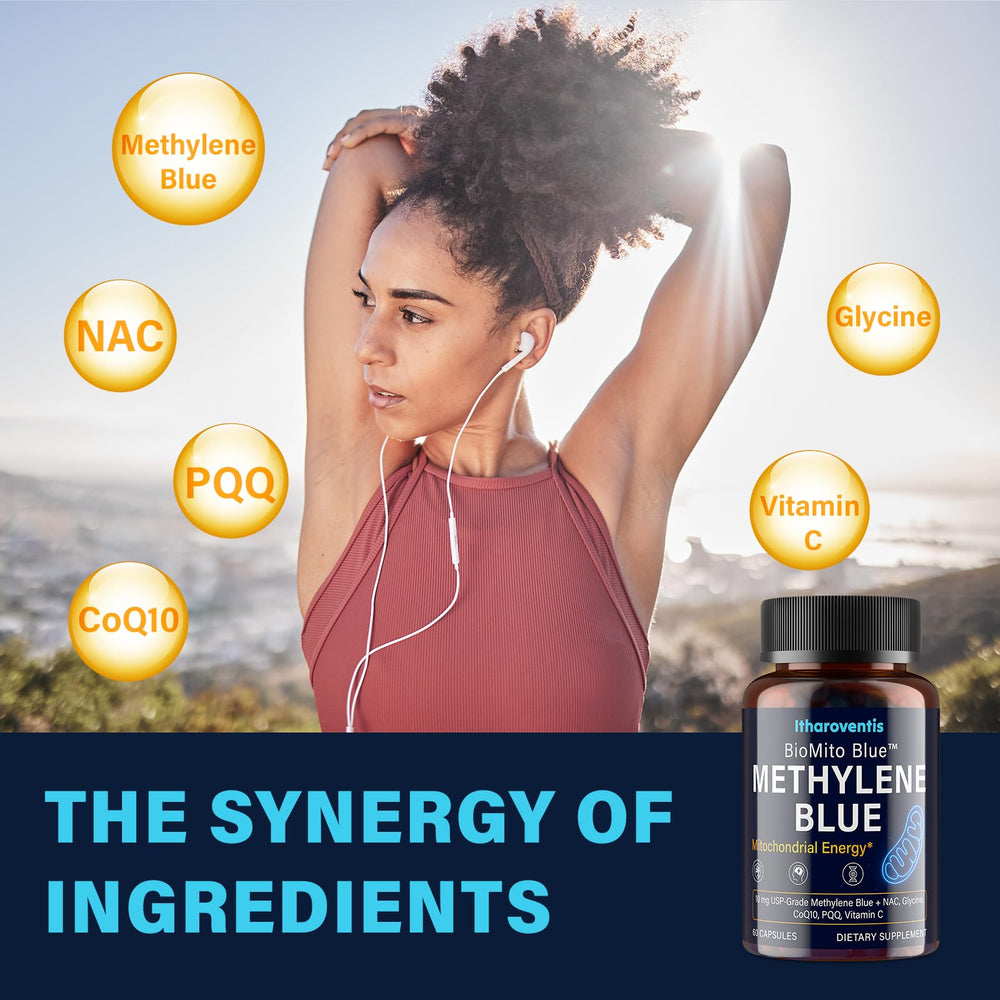 Itharoventis CoQ10 and PQQ close-up suggests mitochondrial energy synergy.