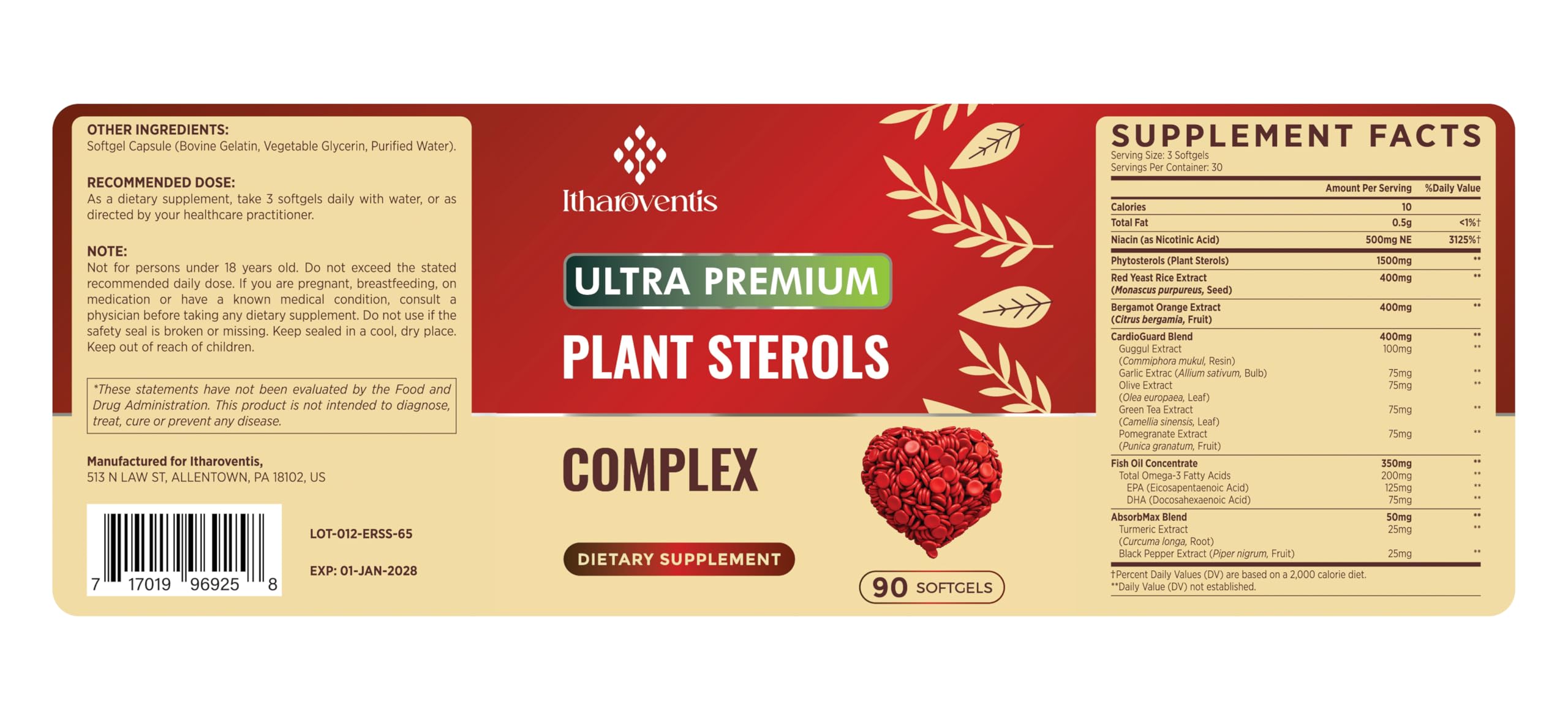 Itharoventis omega-3-fish-oil-softgels image with EPA and DHA richness