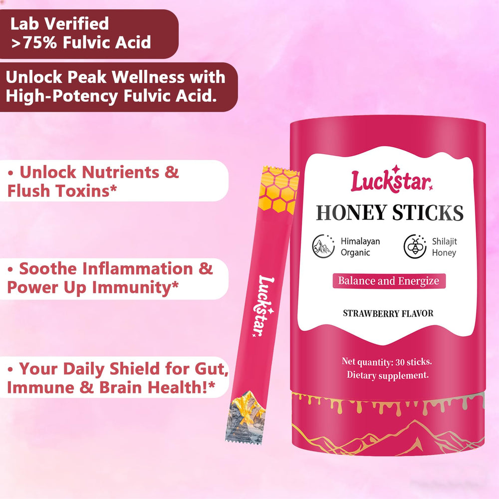 Itiban Himalayan Shilajit Honey Stick with honey swirl.