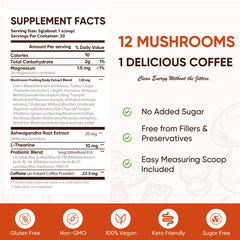 Itiban Mushroom Coffee Ashwagandha and Lion’s Mane scoop for mindful boost.