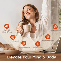 Itiban Mushroom Coffee Chaga and Reishi cup highlighting smooth flavor.