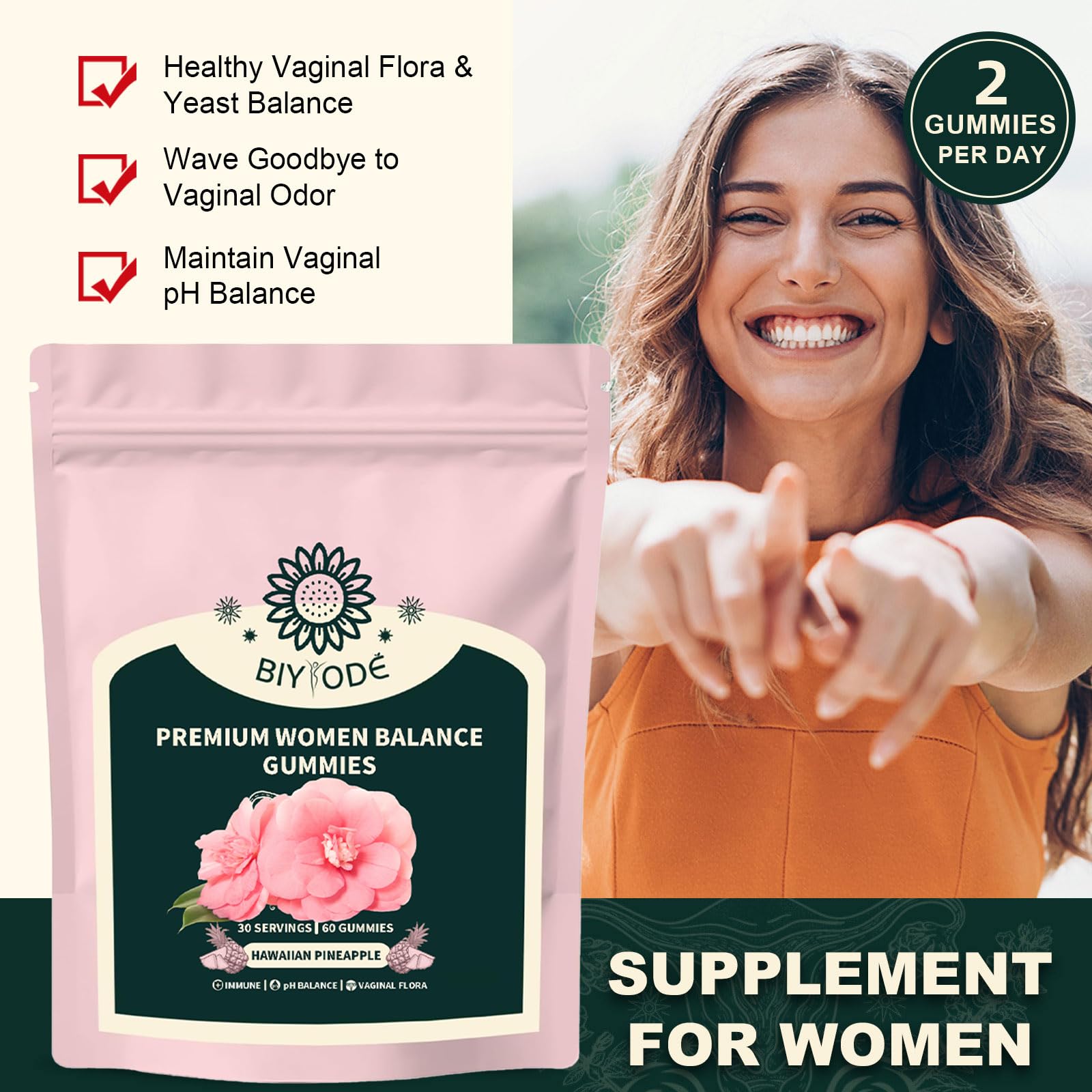 Itiban Pineapple Gummies vegan badge signals clean ingredients for daily wellness.