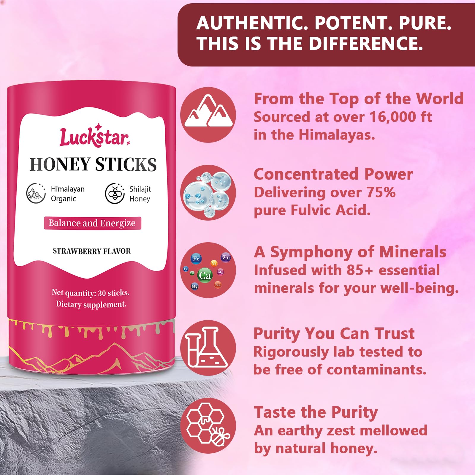 Itiban Shilajit Honey Sticks neatly packaged for on-the-go use.