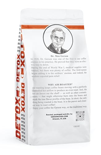 IT'S GERSON GOOD Coffee The Gerson Way ground coffee close-up shows consistent texture for brewing