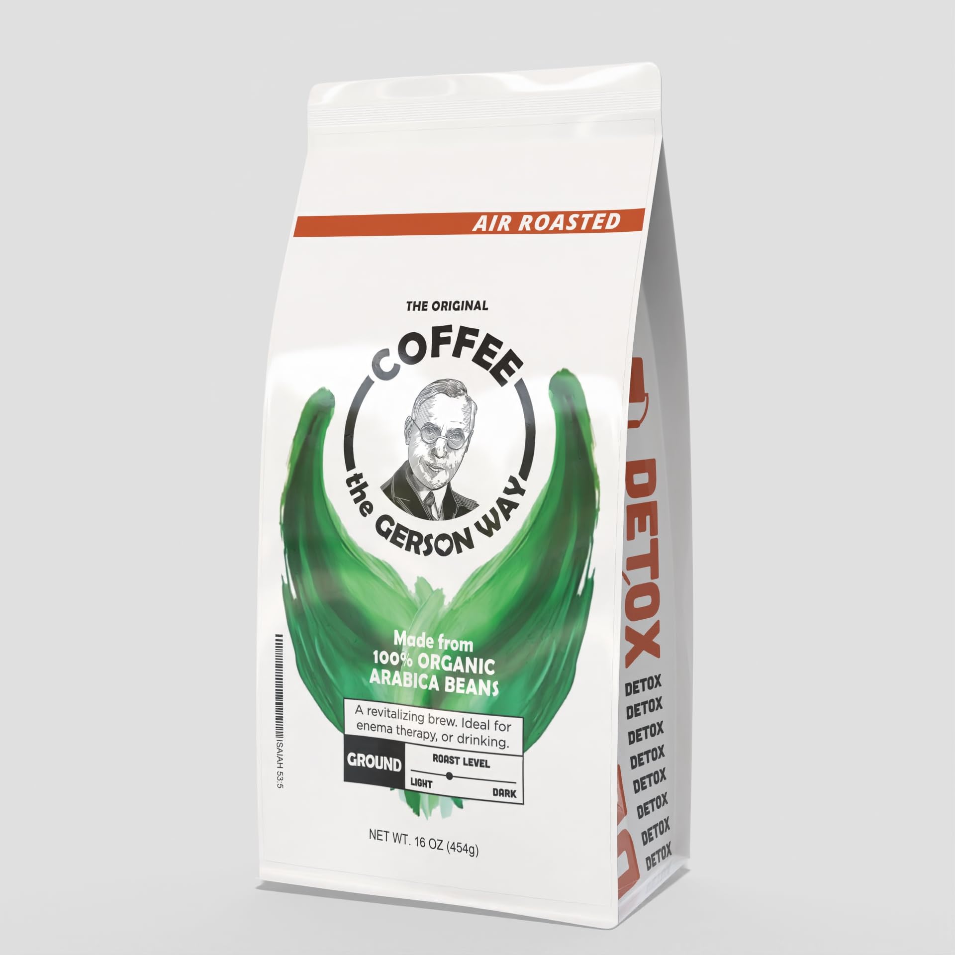 IT'S GERSON GOOD Coffee The Gerson Way packaging seal preserves aroma for freshness