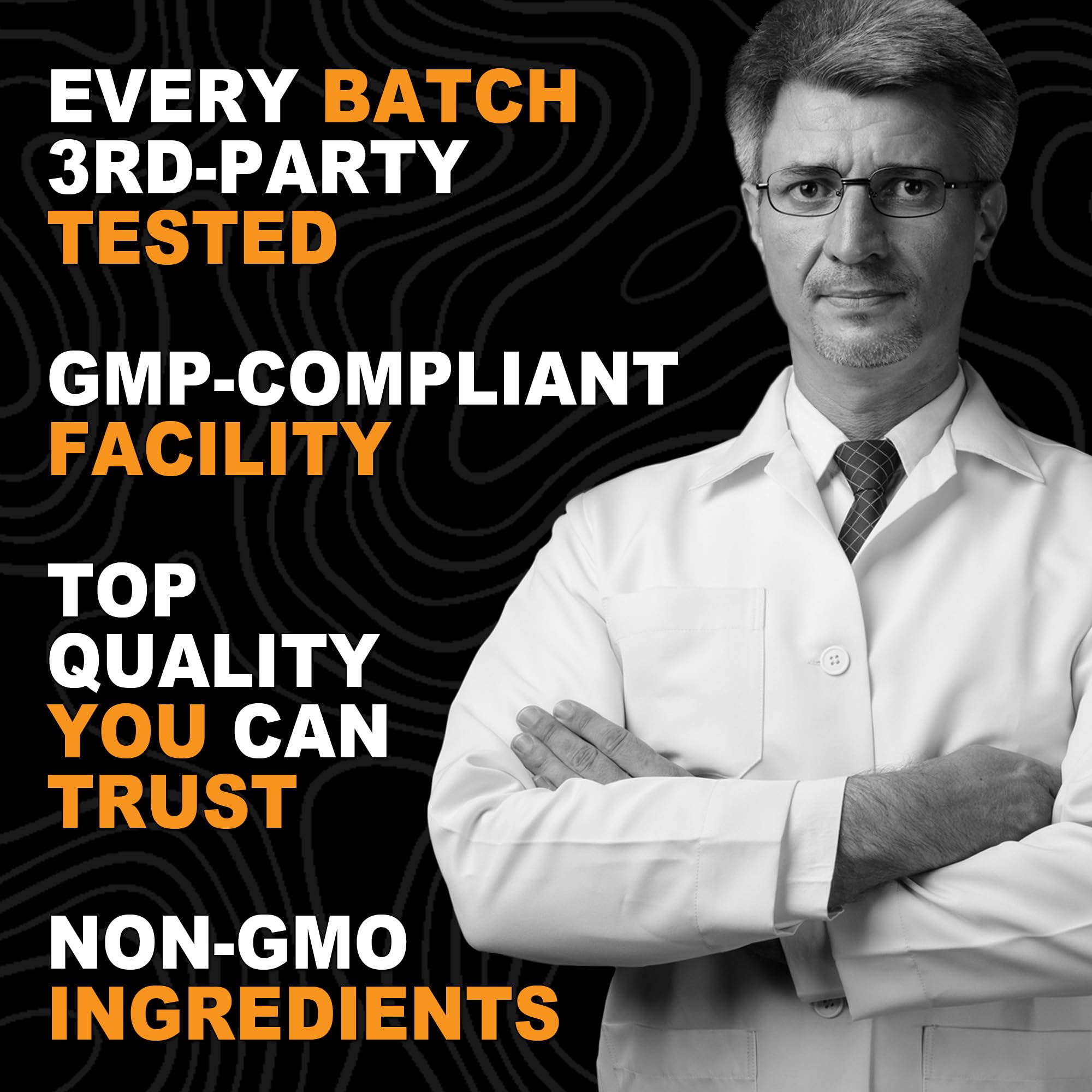 It's Just! third-party lab tested badge on container ensures purity.