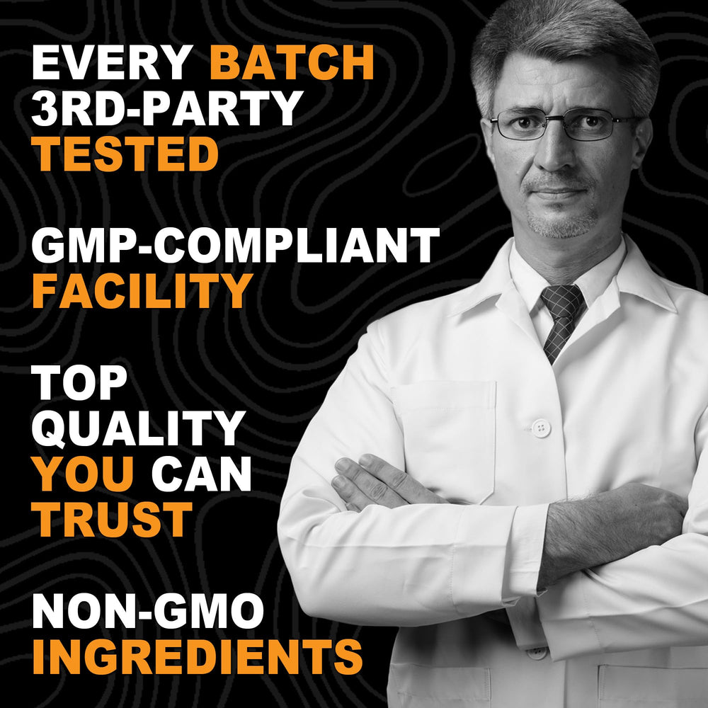 It's Just! third-party lab tested badge on container ensures purity.