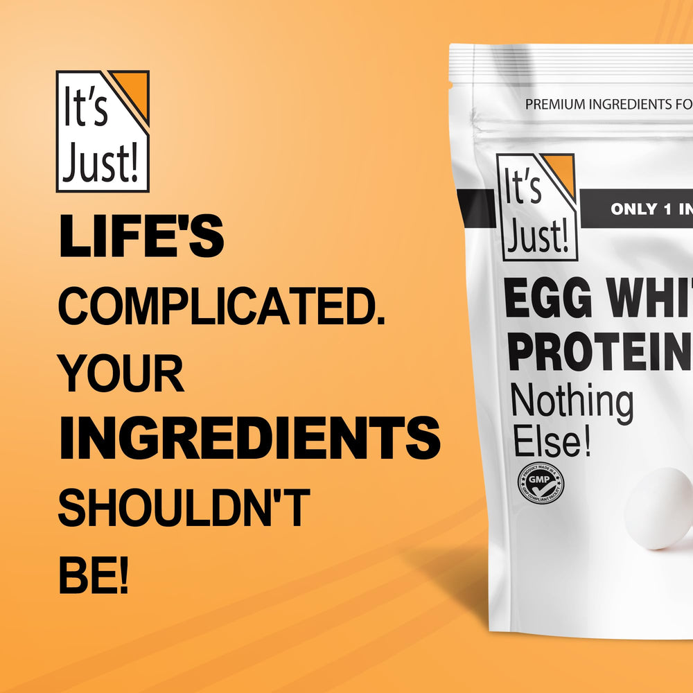 It's Just! egg white powder ingredients reveal pure egg whites only