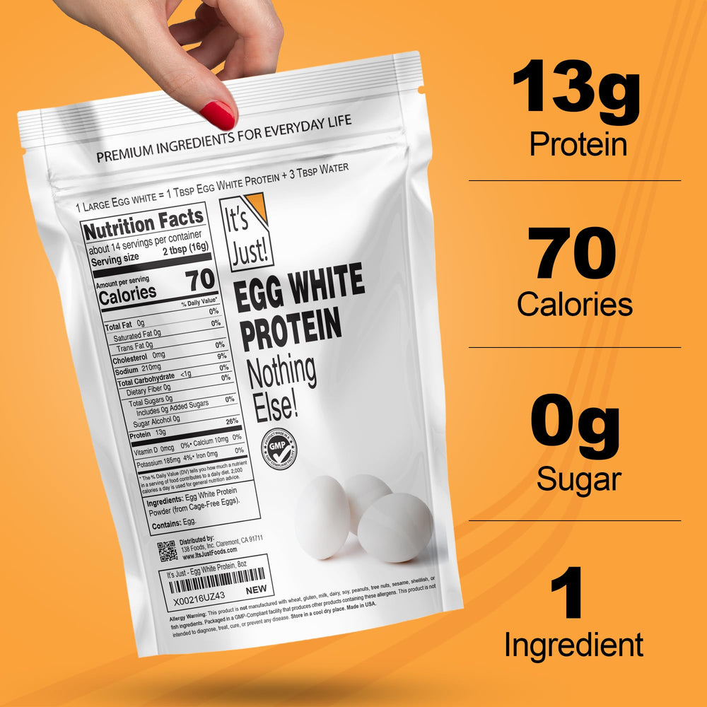 It's Just! egg white powder measuring cups for precise portions