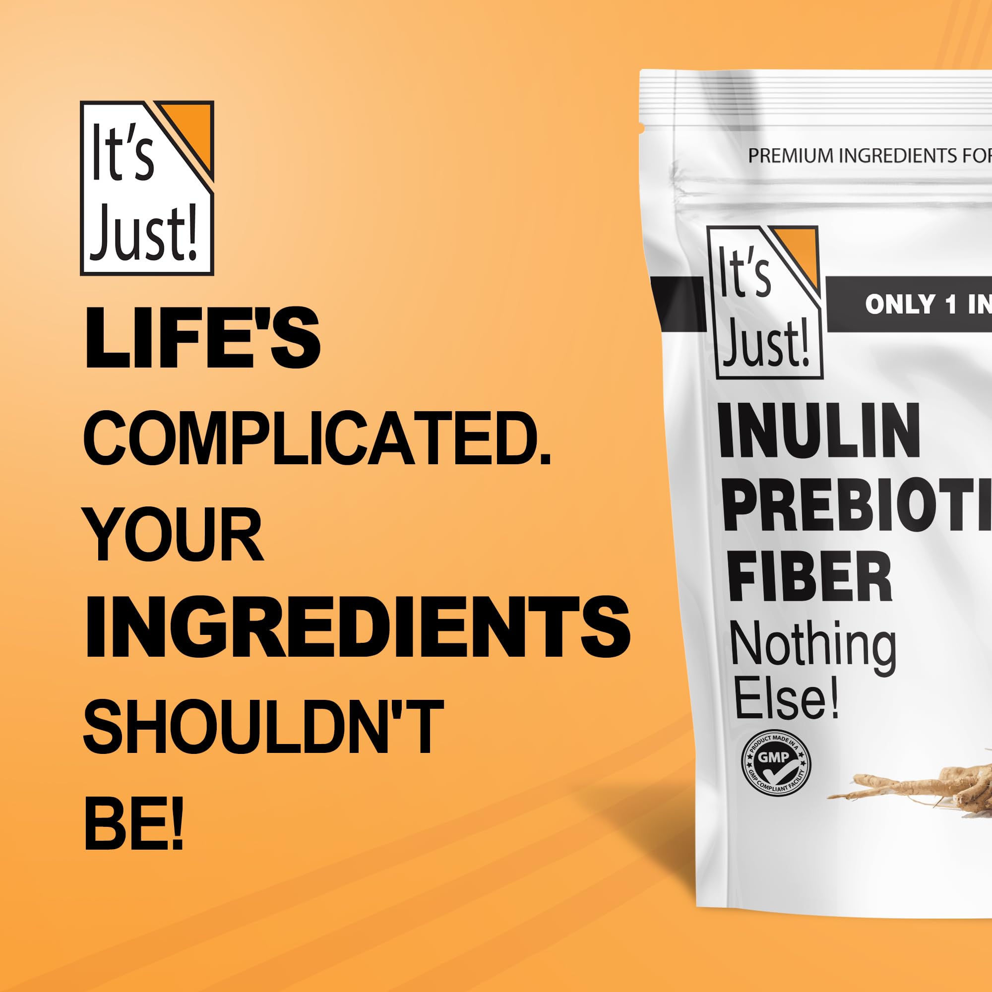 It's Just! inulin powder added to glass for daily use.