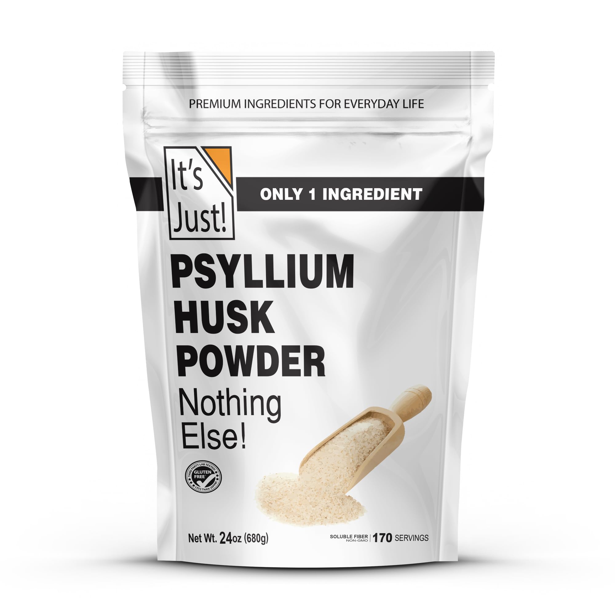 It's Just! psyllium husk powder jar pour for easy keto baking binder