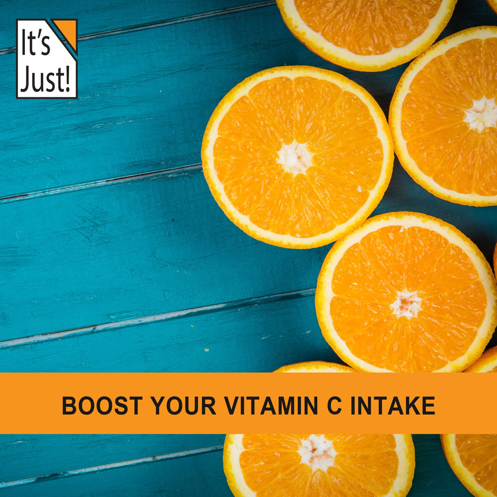 It's Just! Vitamin C Powder texture closeup highlights fine crystals