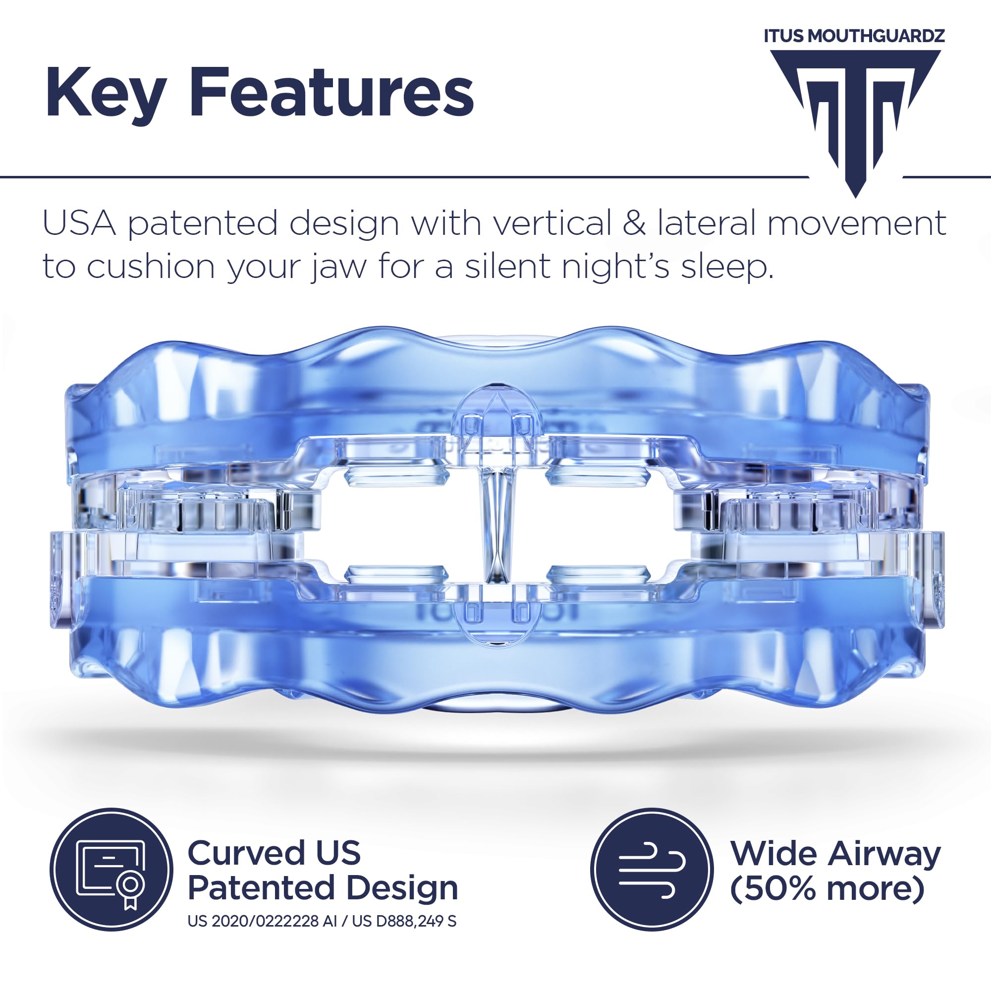 Itus Mouthguardz SilentZPro adjustable-settings highlighted for a customizable fit