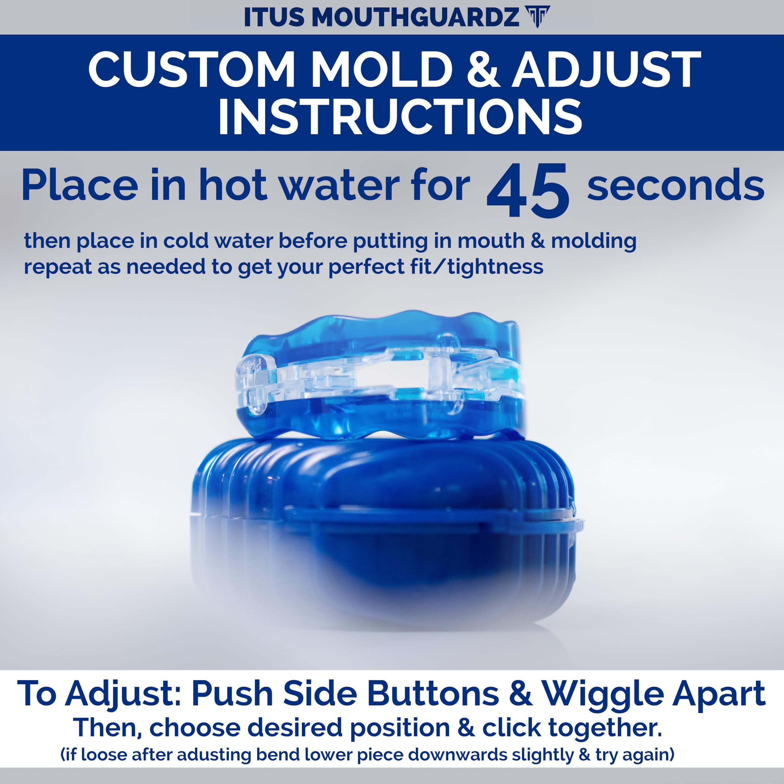 Itus Mouthguardz SilentZPro medium size label signals suitability for many adults