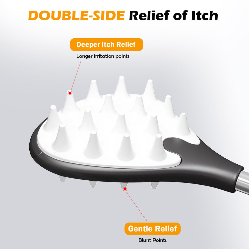 iunxkmi dual-head back scratcher offers firm and gentle options