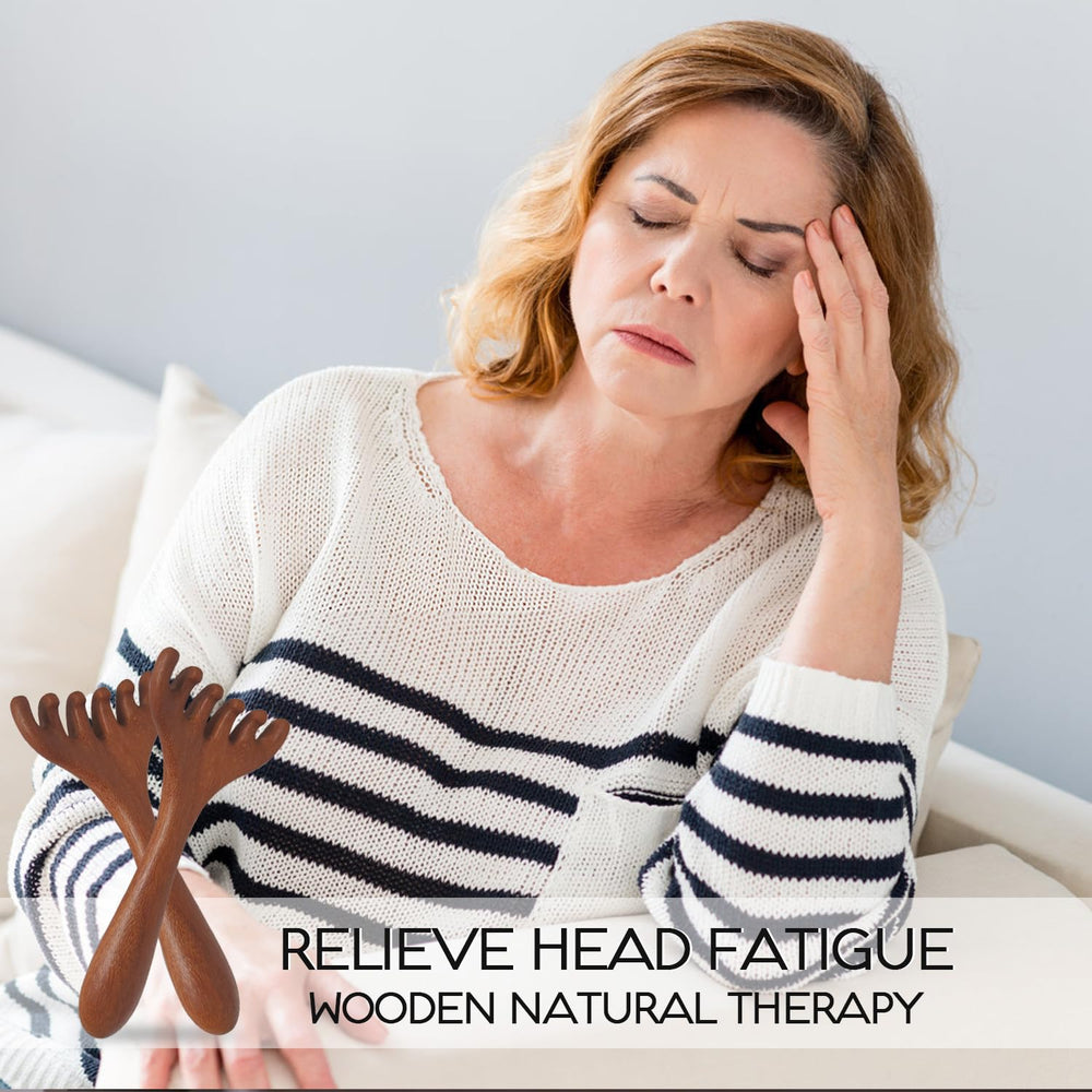 Iunxkmi gift packaging wood scalp massager for thoughtful wellness gifts