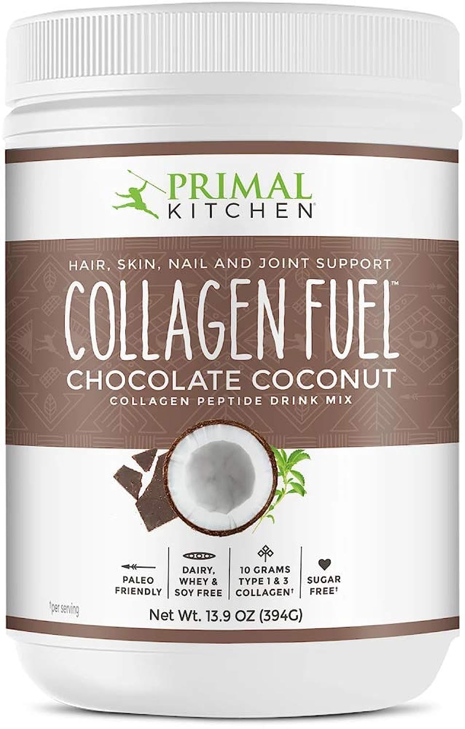 IUSOT Primal Kitchen collagen drink mix in a jar, convenient daily protein boost.