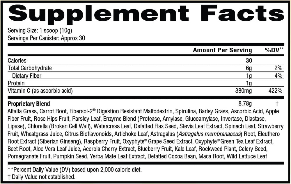 IVL All Day Energy Greens ingredient close-up showcases nutrient-rich greens.