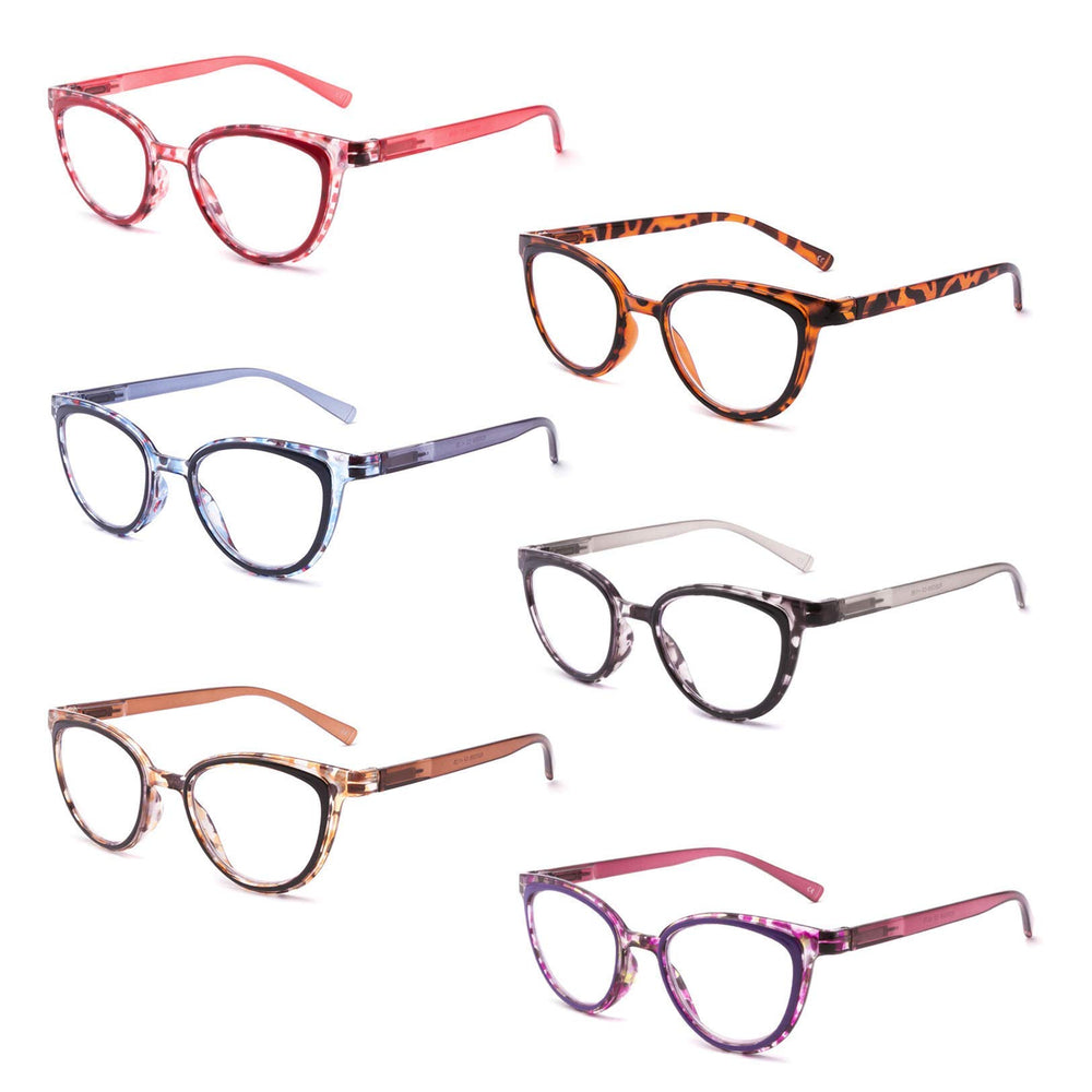 IVNUOYI 6 pack reading glasses with blue light blocking for clearer screens and less eye strain