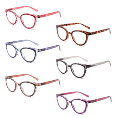 IVNUOYI 6 pack reading glasses with blue light blocking for clearer screens and less eye strain