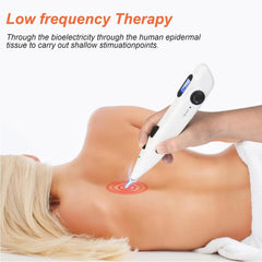 iVOLCONN small ear/head probe demonstrates precise point targeting for facial areas.
