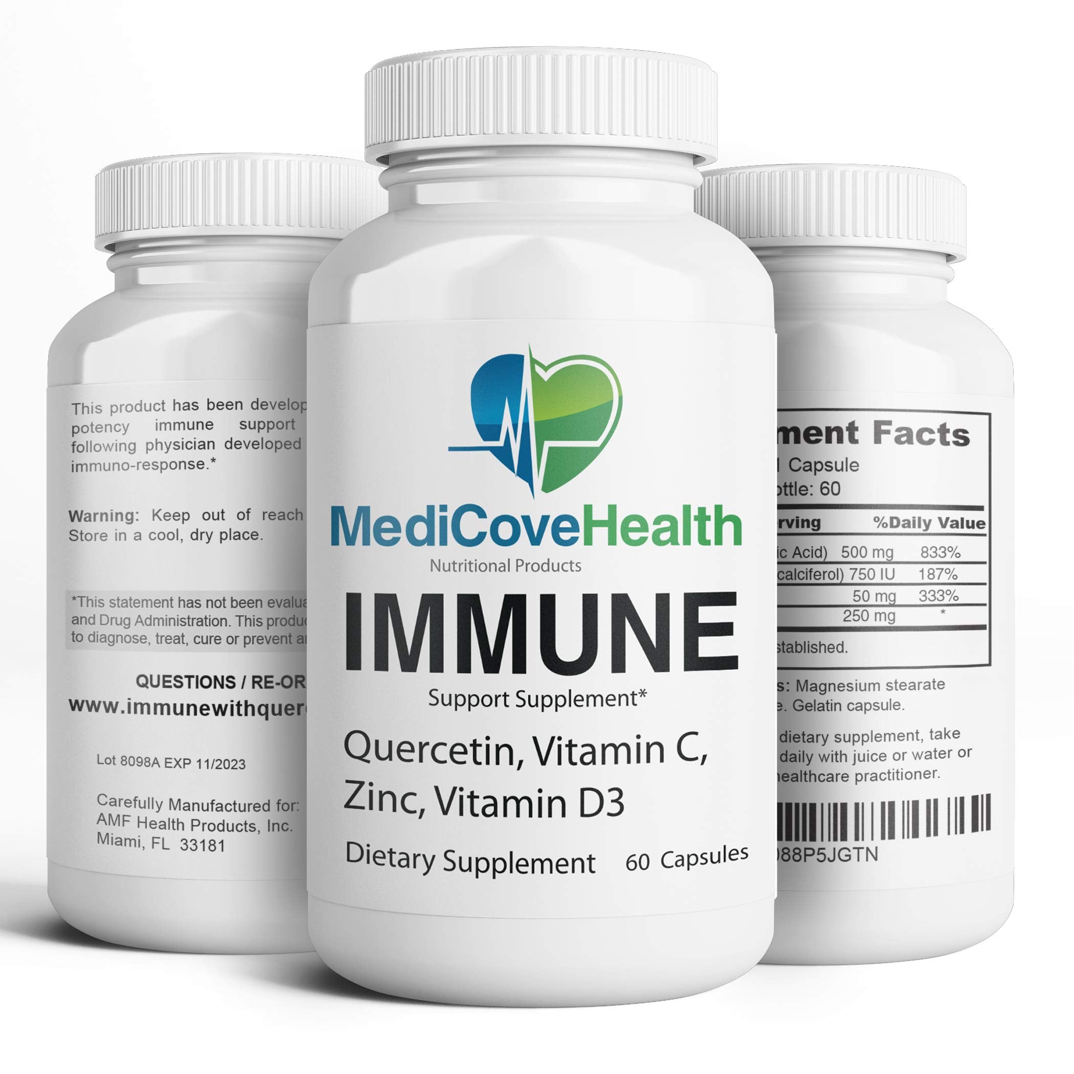 Ivory Caps Immune Support bottle label close-up highlighting ingredients