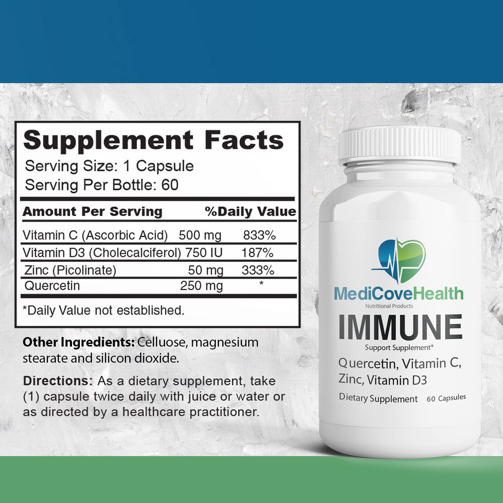 Ivory Caps Immune Support bottle on counter for easy daily use