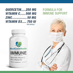 Ivory Caps Immune Support capsules arranged for a simple daily regimen