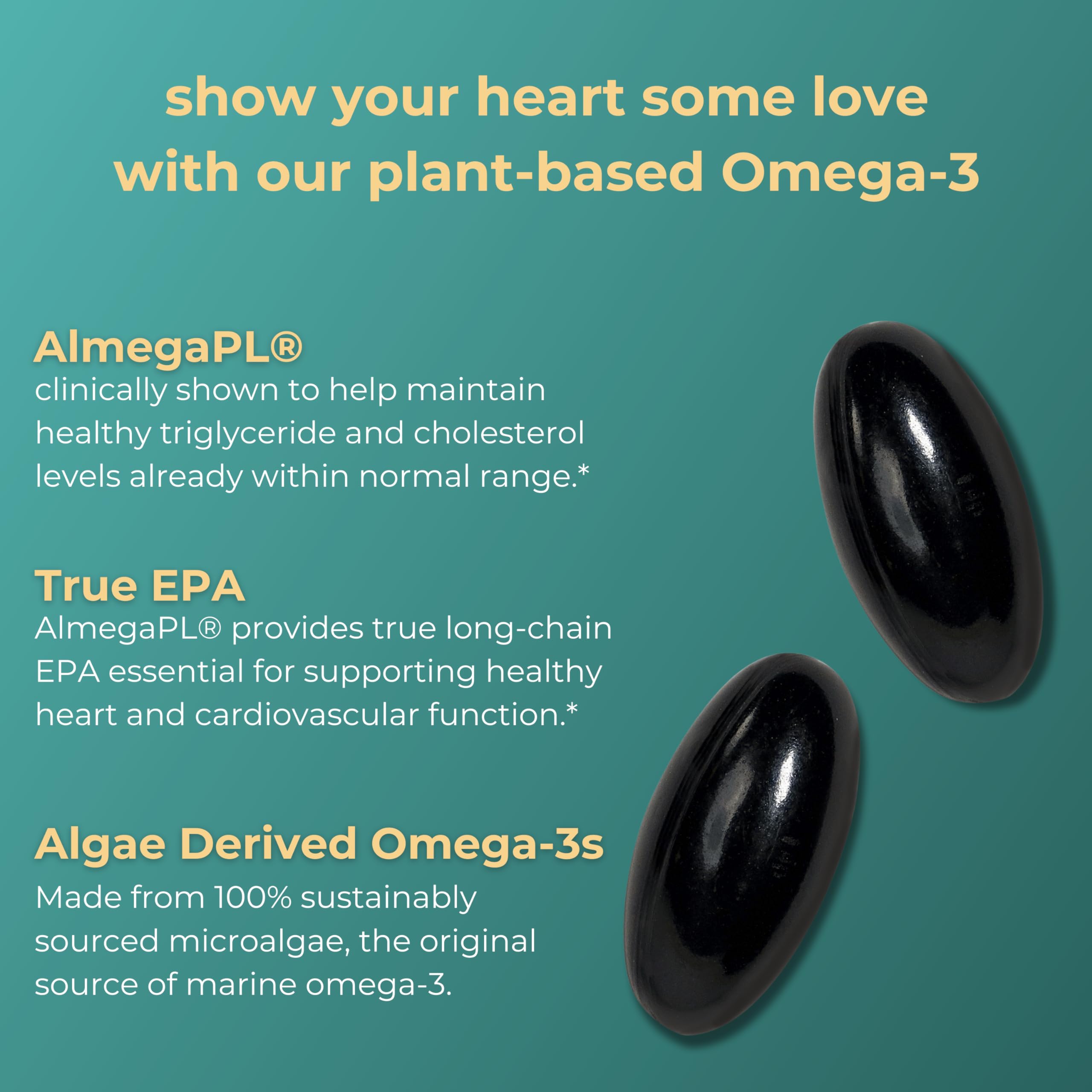 Nutrition label on Iwi Life Heart Omega-3 for informed dosing.