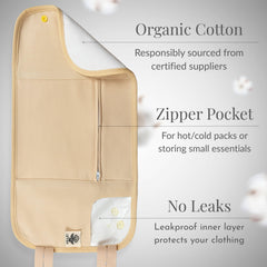 Izyda thyroid neck wrap keeps warm with adjustable, comfortable fit.