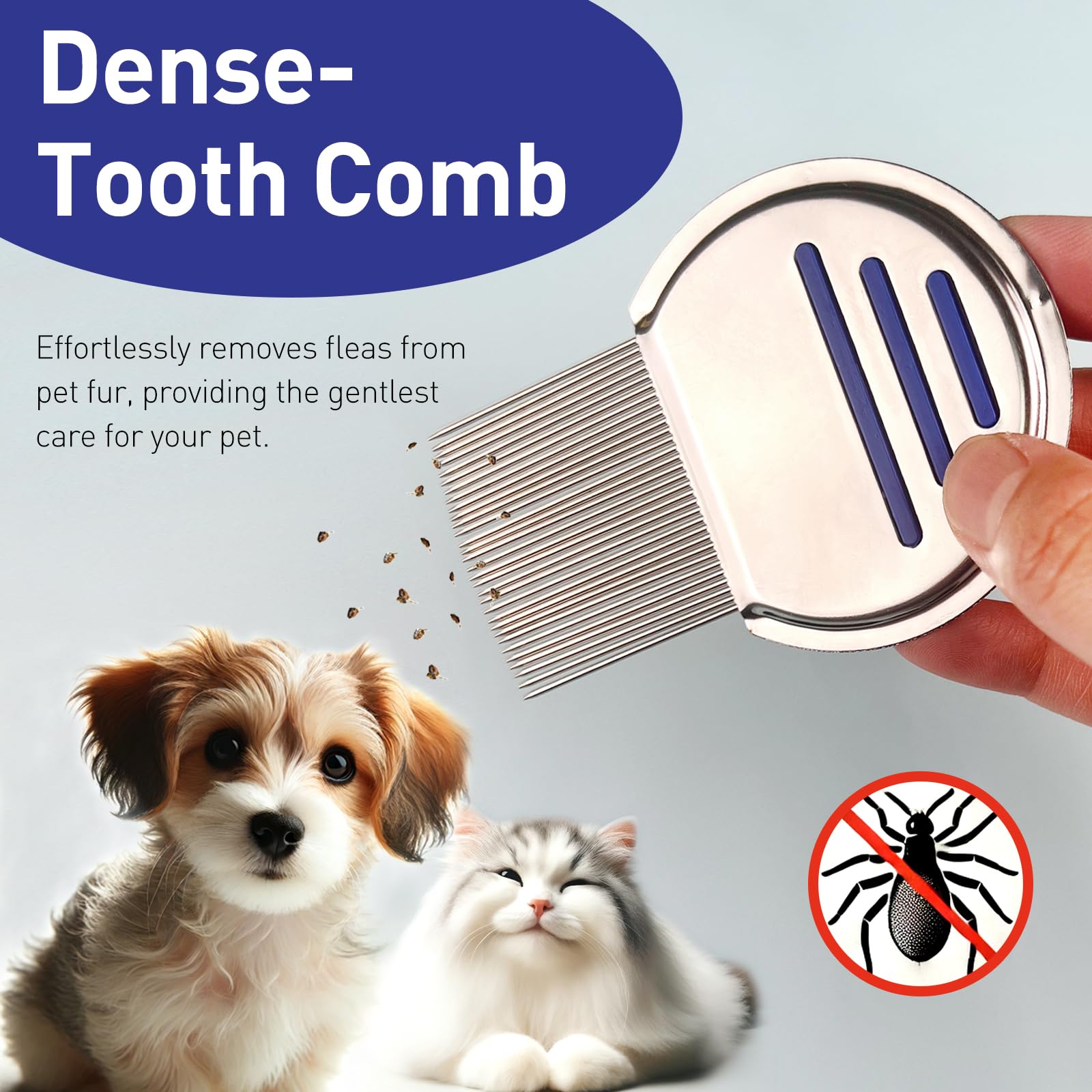 Jaasuee anti-slip-handle safety grip on a lice comb in use.