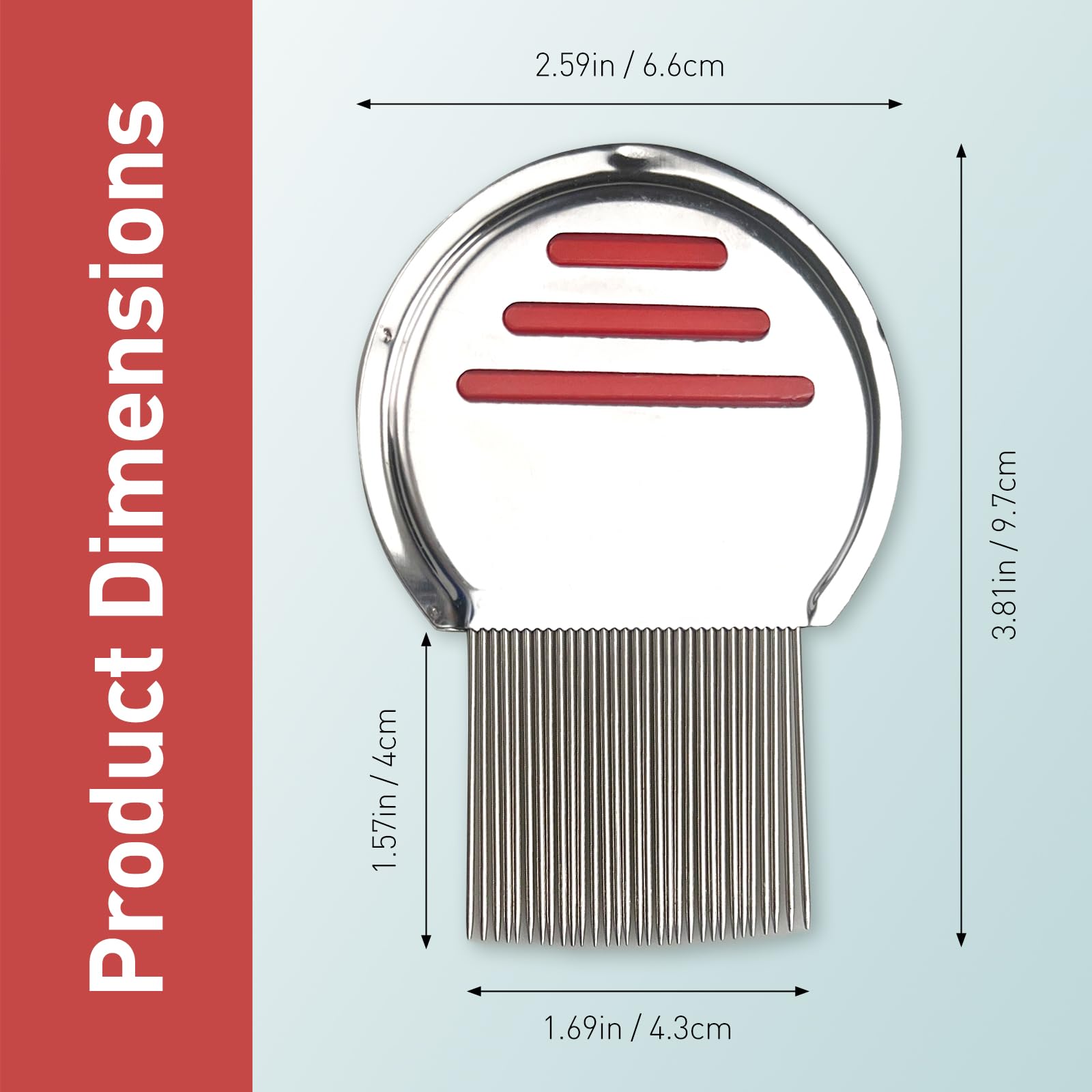 Jaasuee blue lice comb with precision teeth for thorough removal.