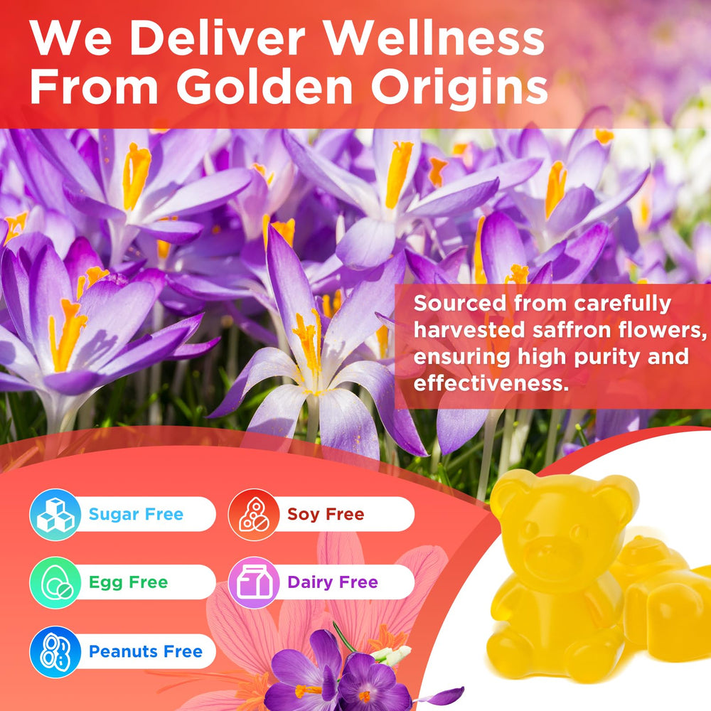 Jabsah Saffron Gummies eye health theme highlights saffron antioxidants.