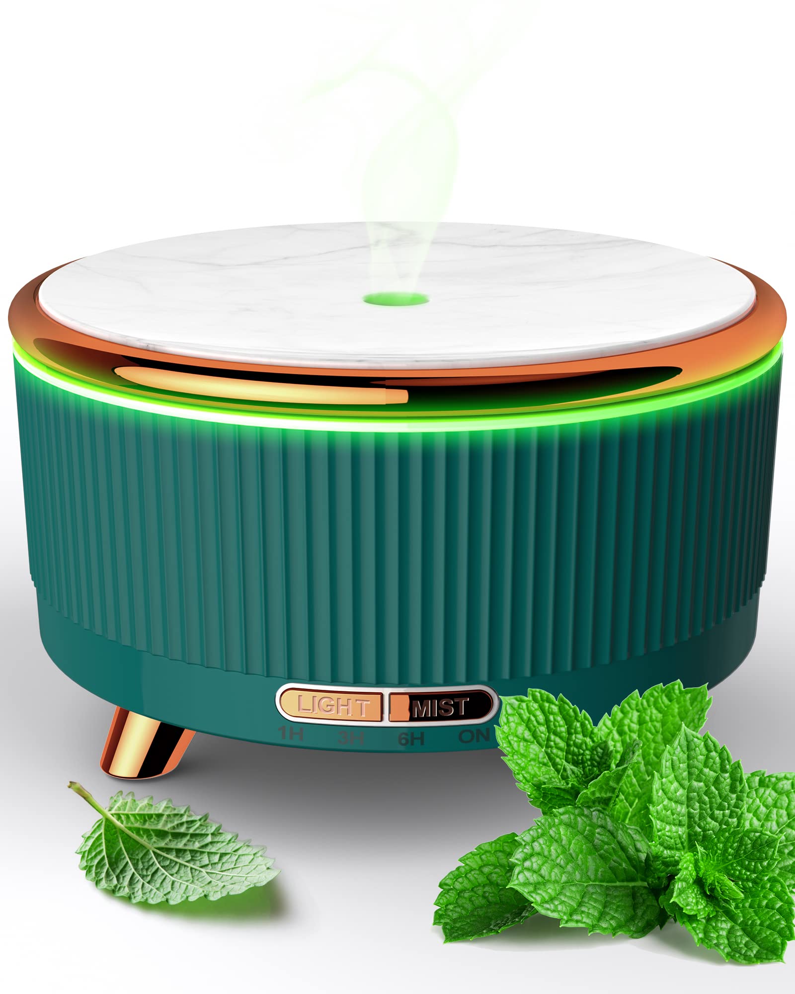 Jack & Rose essential oil diffuser front view with 500ml capacity and quiet operation for bedrooms.