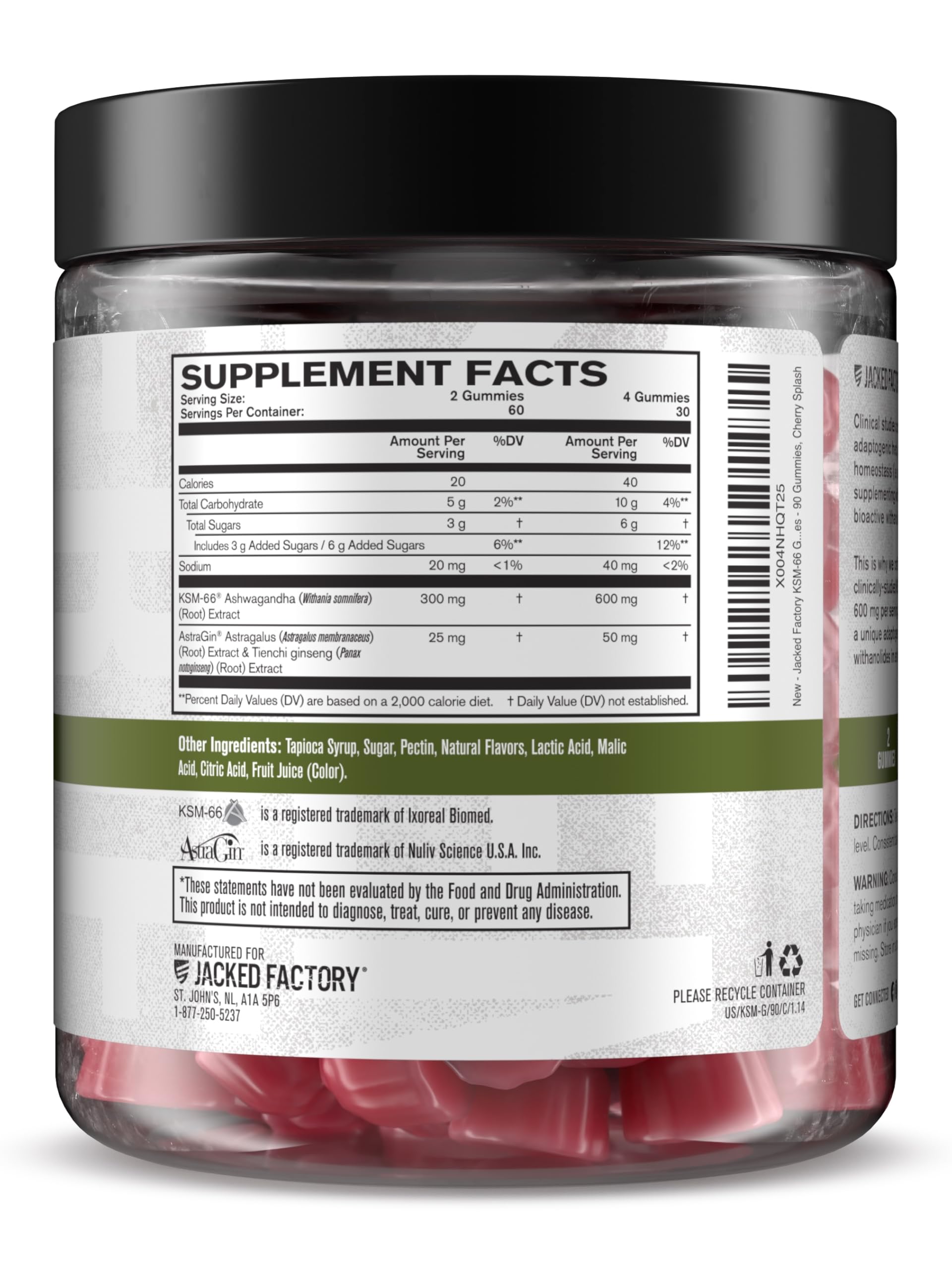 Jacked Factory Ashwagandha Gummies lifestyle workout scene.