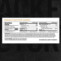 Jacked Factory Authentic Bar peanut butter candy natural honey illustration of real ingredients.