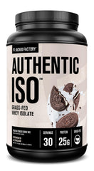 Jacked Factory Authentic ISO whey bottle—easy post-workout fueling.