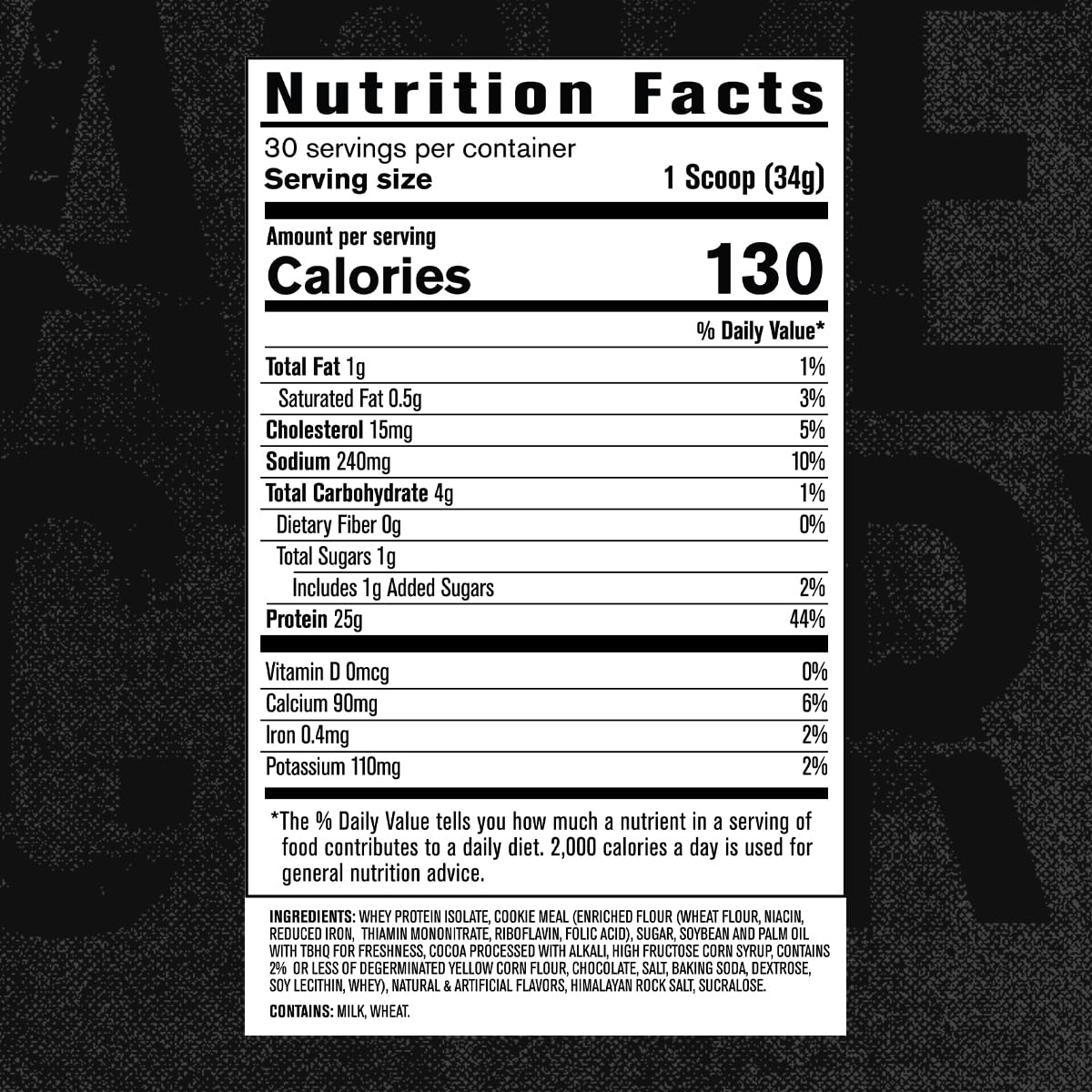 Jacked Factory Authentic ISO Cookies & Cream jar—flavorful protein boost.