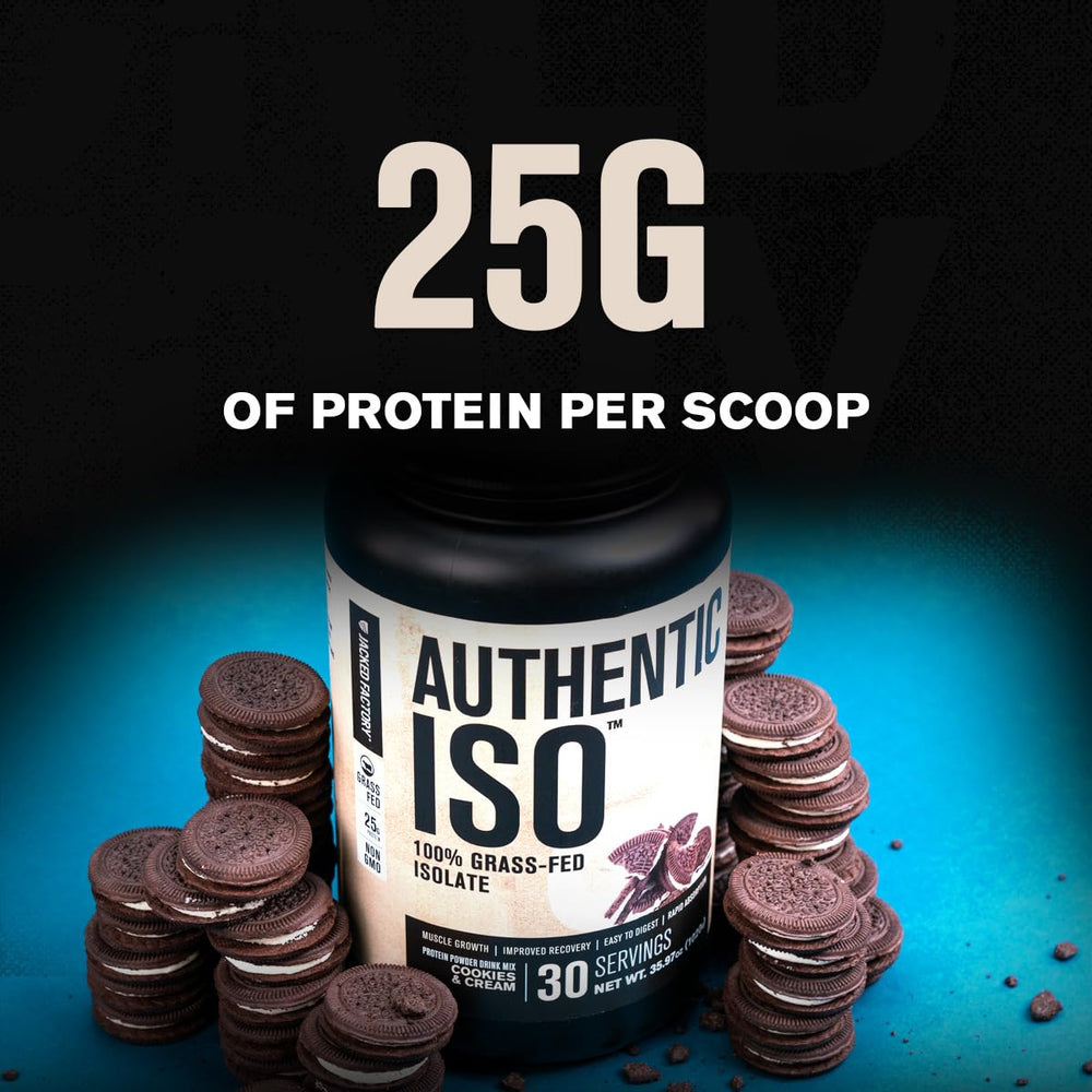 Authentic ISO scoop—ready to mix a quick protein shake.