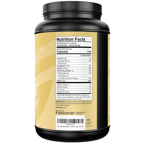 Jacked Factory Authentic ISO whey vanilla kitchen setup for prep