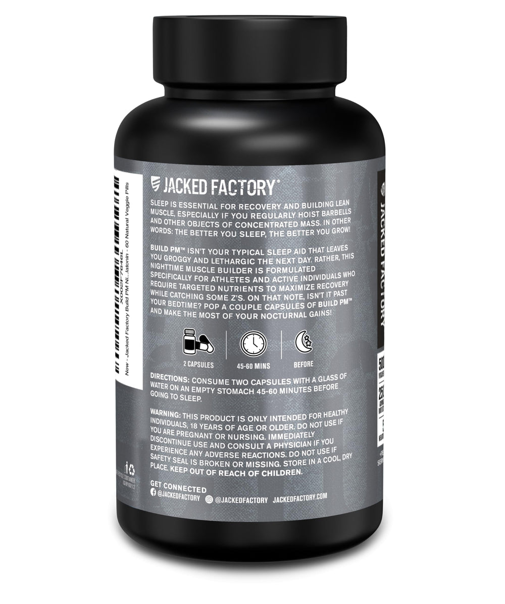 Packaging image of Build PM with calming sleep imagery.