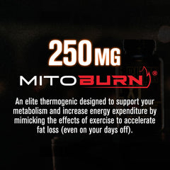 Jacked Factory Burn-XT Max bottle side with ingredient highlights