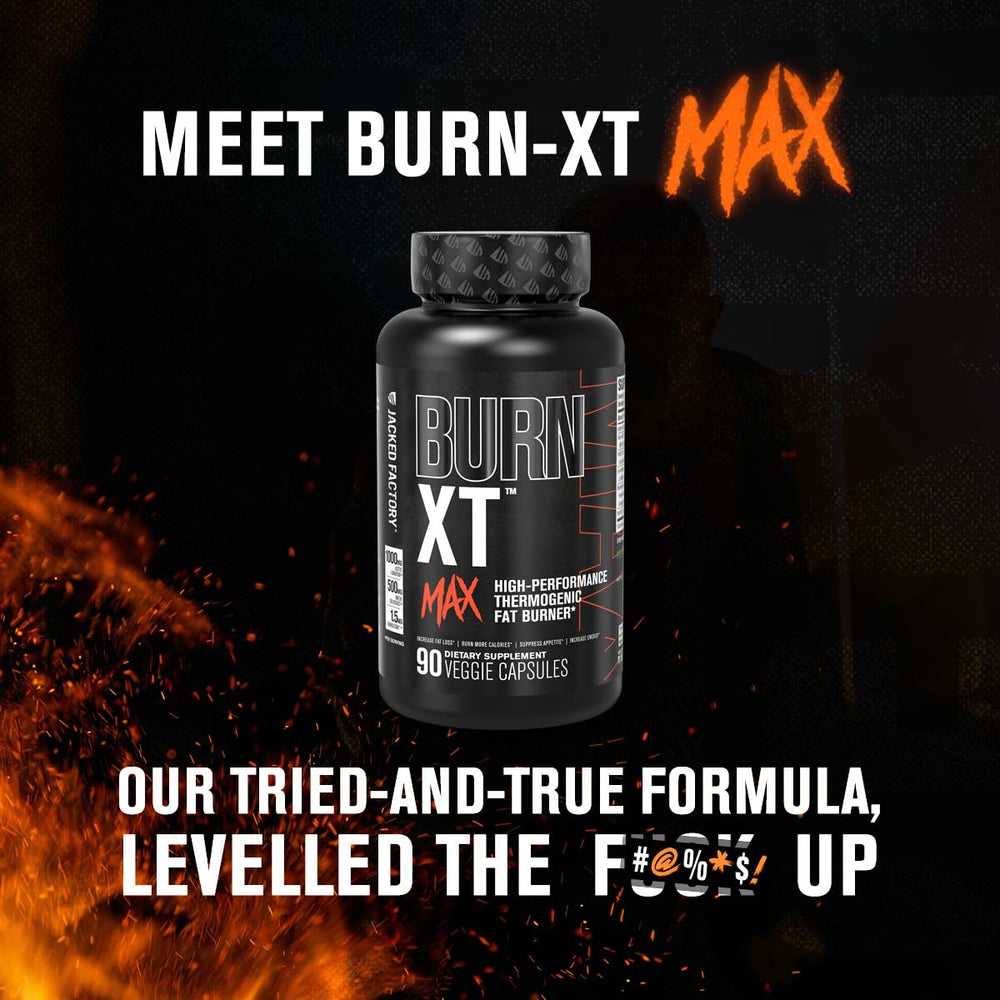 Jacked Factory Burn-XT Max PurCaf caffeine panel illustrating natural energy