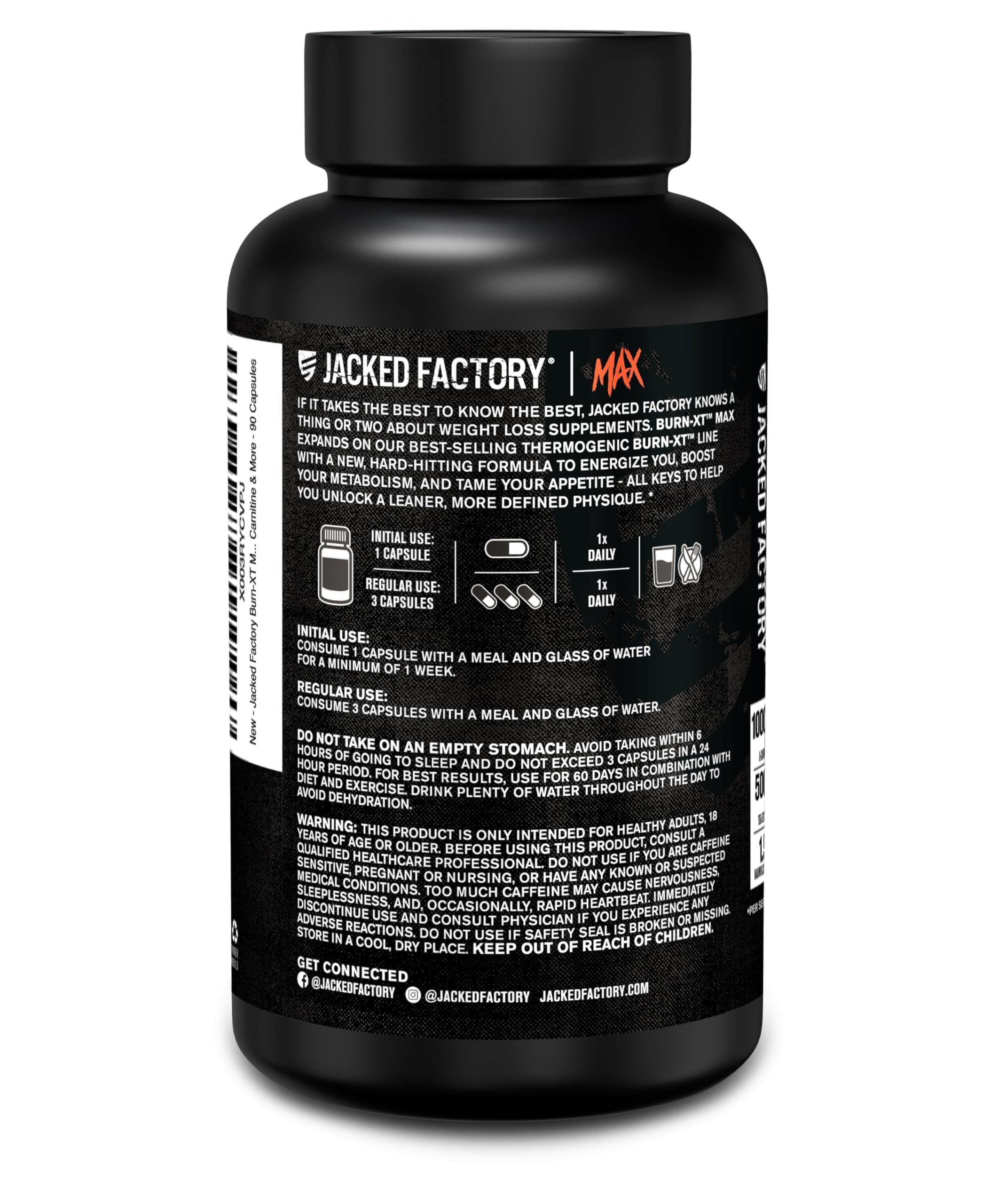 Jacked Factory Burn-XT Max lifestyle shot ready for workouts