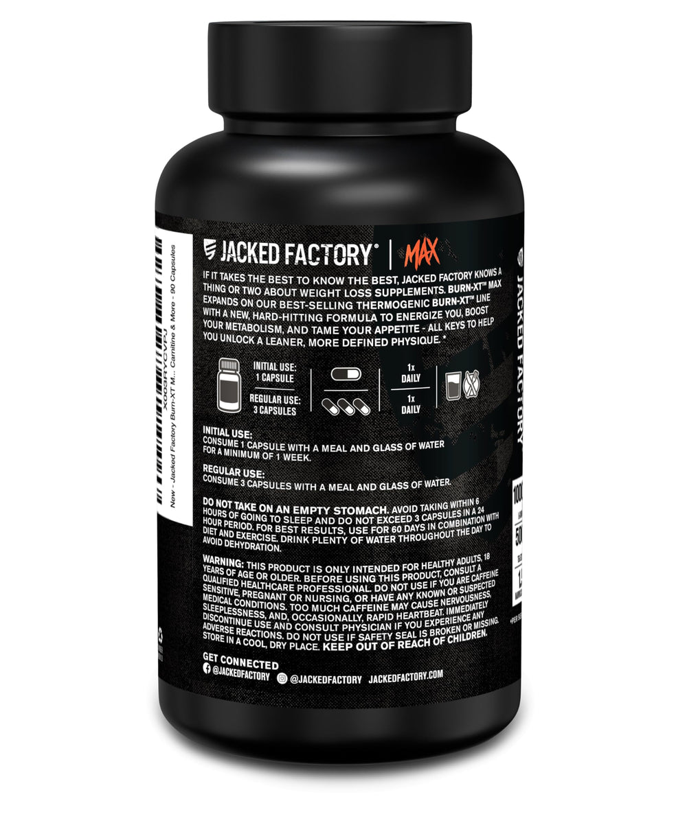 Jacked Factory Burn-XT Max lifestyle shot ready for workouts