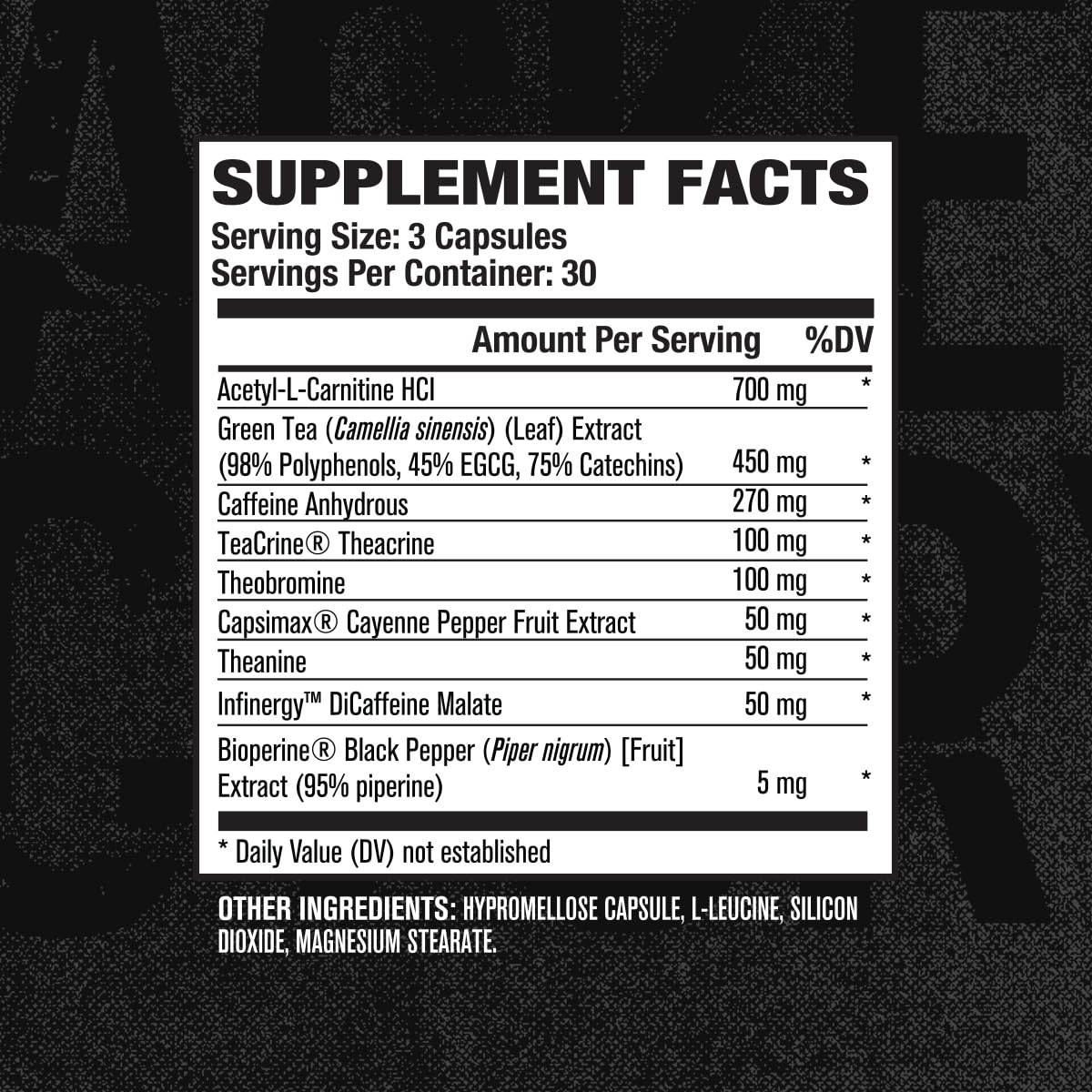 Jacked Factory Burn XT Black green tea extract presence highlights metabolism support.